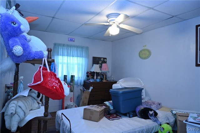 308 State St, Auburn, NY 13021 - bedroom featuring a drop ceiling and ceiling fan