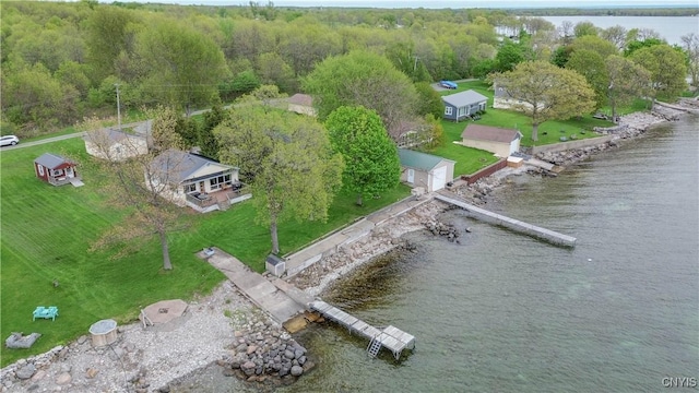2510 Ponds Shore Dr, Cape Vincent, NY 13618 - aerial overview of property's location featuring a nearby body of water