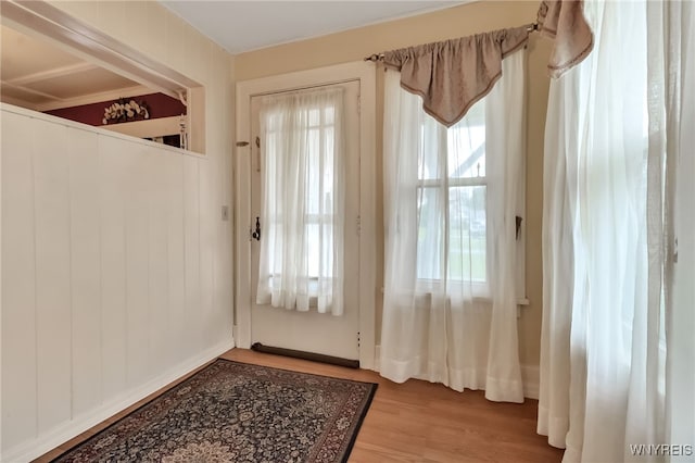 18 Spruce St, Lockport-City, NY 14094 - doorway to outside featuring healthy amount of natural light and light wood-style flooring