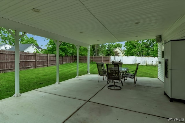 18 Spruce St, Lockport-City, NY 14094 - view of patio featuring outdoor dining area