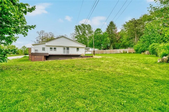 6608 Scenery Pl, Conesus, NY 14435 - view of yard with a deck