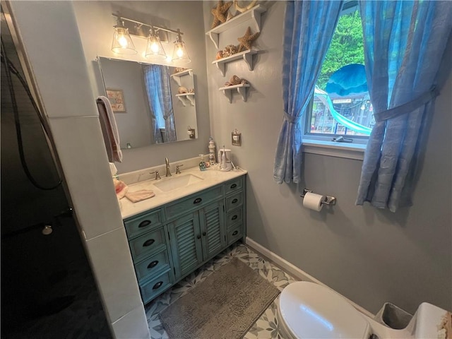 3259 Freer Hollow Rd, Franklin, NY 13856 - bathroom featuring vanity, toilet, and baseboards