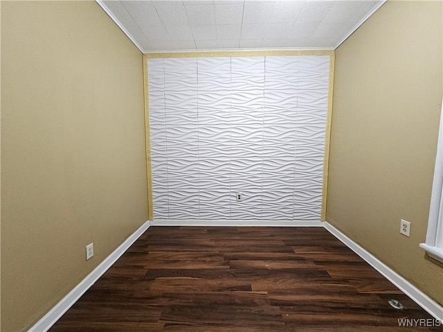 2207 Linwood Ave, Niagara Falls, NY 14305 - unfurnished room with ornamental molding, wood finished floors, and baseboards