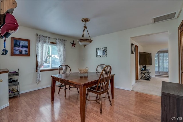 163 Maple St, Le Ray, NY 13612 - dining space with light wood-style flooring and baseboards
