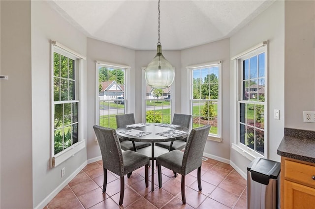 763 Bel Arbor Trl, Webster, NY 14580 - dining space with plenty of natural light, baseboards, and light tile patterned floors