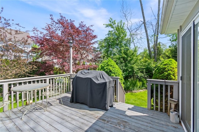763 Bel Arbor Trl, Webster, NY 14580 - wooden terrace featuring a grill