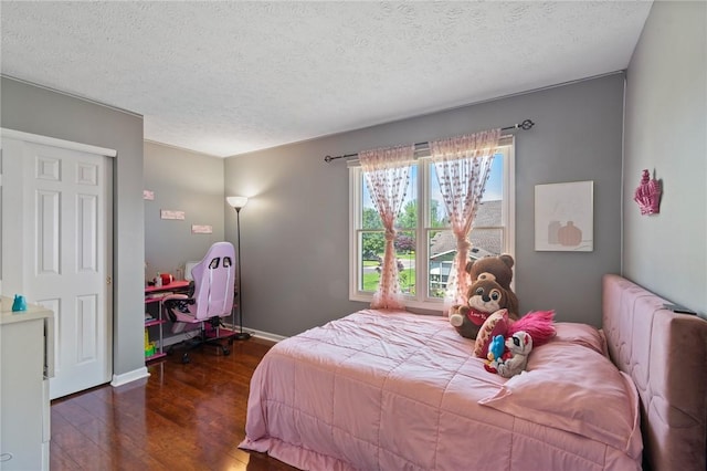 763 Bel Arbor Trl, Webster, NY 14580 - bedroom with wood finished floors, a textured ceiling, and baseboards