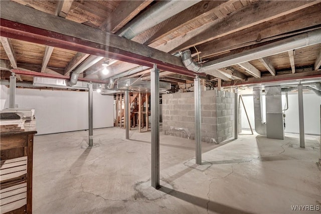 1225 W Arnold Dr, Hamburg, NY 14085 - unfinished basement with heating unit
