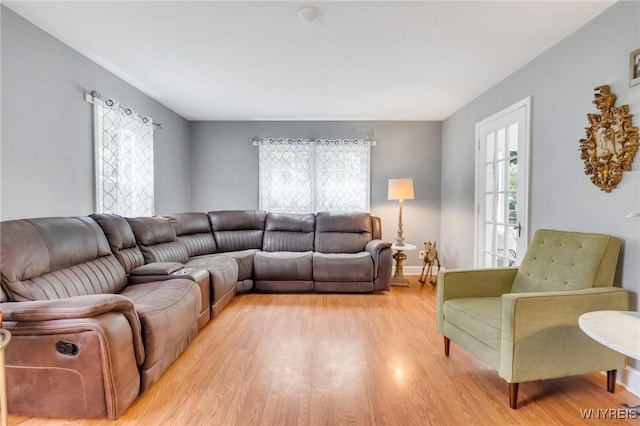 5024 Callan Dr, Lewiston, NY 14092 - living room featuring light wood-style flooring and baseboards