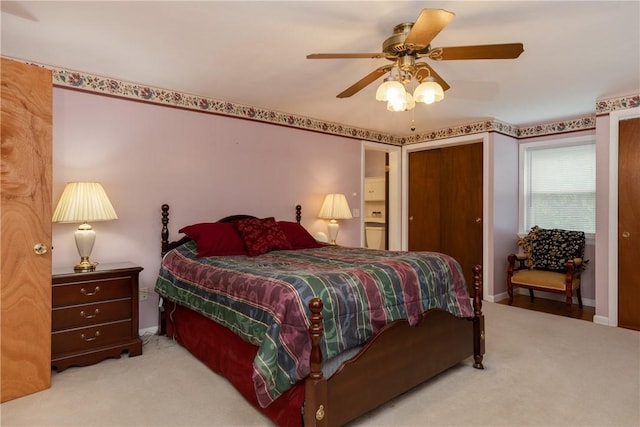 61 Brookside Cir, Big Flats, NY 14903 - carpeted bedroom with ceiling fan and baseboards
