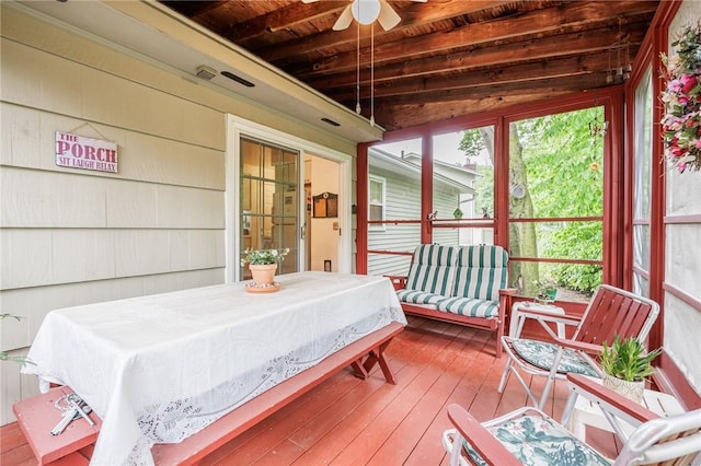 126 True Hickory Dr, Greece, NY 14615 - sunroom with a ceiling fan
