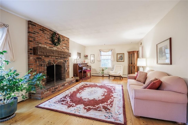 126 True Hickory Dr, Greece, NY 14615 - living room with hardwood / wood-style flooring and a fireplace