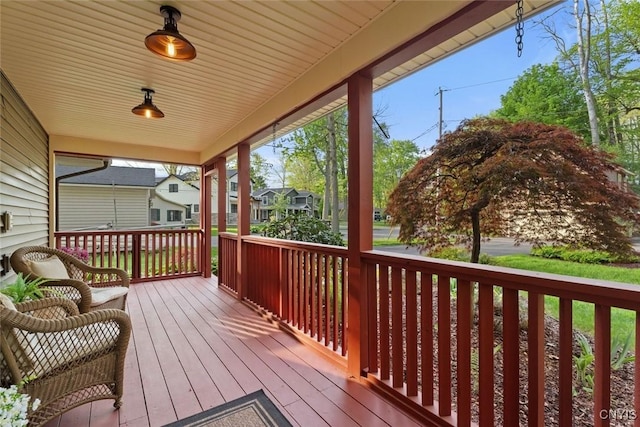97 Burtis Point Rd, Owasco, NY 13021 - view of wooden porch