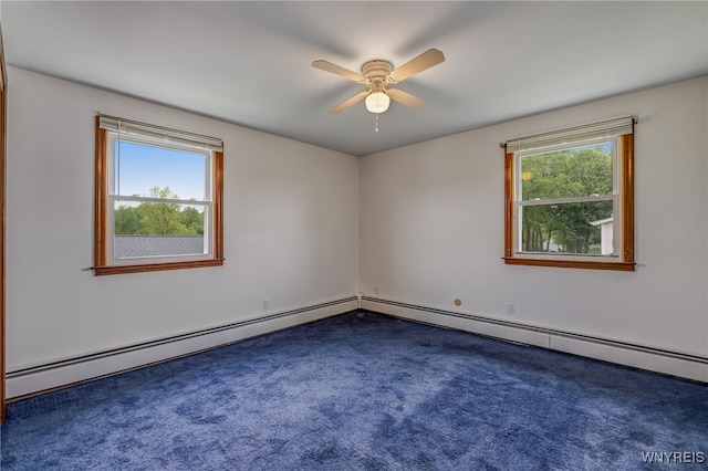 7415 Colonial Dr, Niagara, NY 14305 - carpeted empty room with ceiling fan