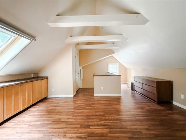 31 Overbrook Rd, Pittsford, NY 14618 - bonus room featuring a skylight, wood finished floors, and baseboards