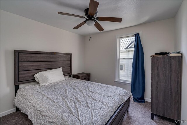 1010 Academy St, Watertown-City, NY 13601 - bedroom featuring carpet flooring, baseboards, and ceiling fan