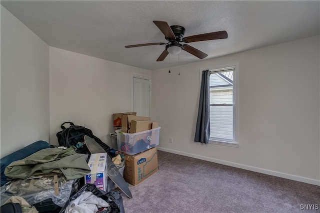 1010 Academy St, Watertown-City, NY 13601 - carpeted bedroom featuring baseboards and a ceiling fan