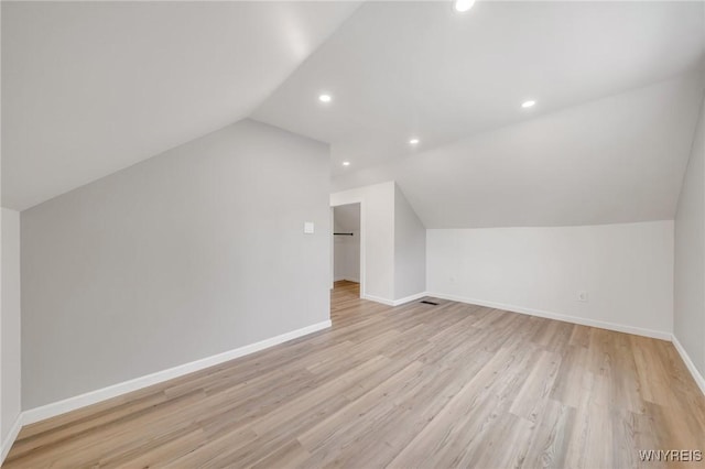 470 Windermere Blvd, Amherst, NY 14226 - bonus room featuring lofted ceiling, baseboards, light wood-type flooring, and recessed lighting