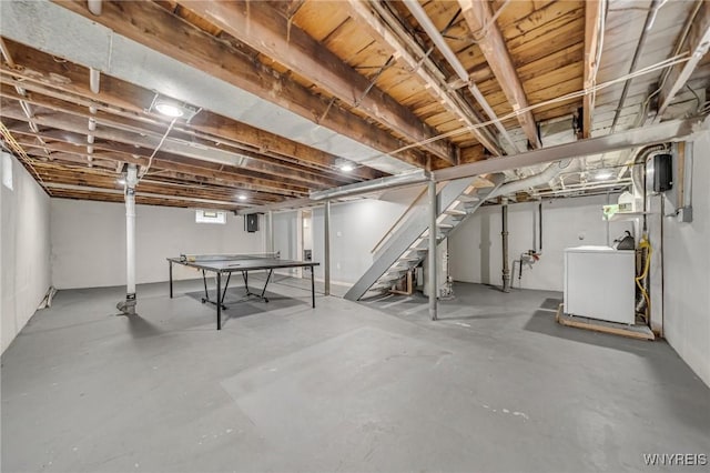470 Windermere Blvd, Amherst, NY 14226 - basement with washer / clothes dryer and stairway