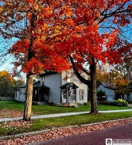 28 N Washington St, Randolph, NY 14772 - obstructed view of property featuring a front lawn