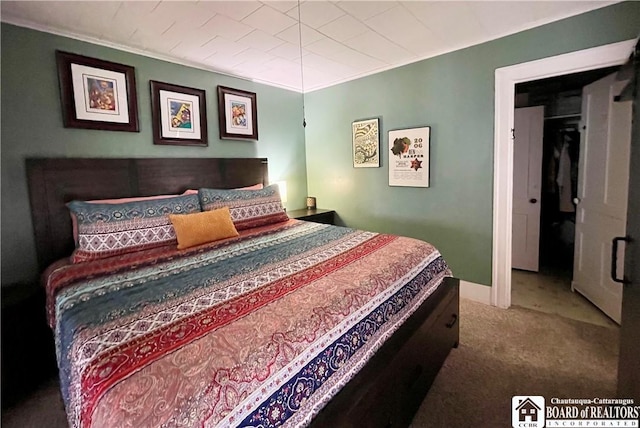 28 N Washington St, Randolph, NY 14772 - carpeted bedroom with crown molding and baseboards