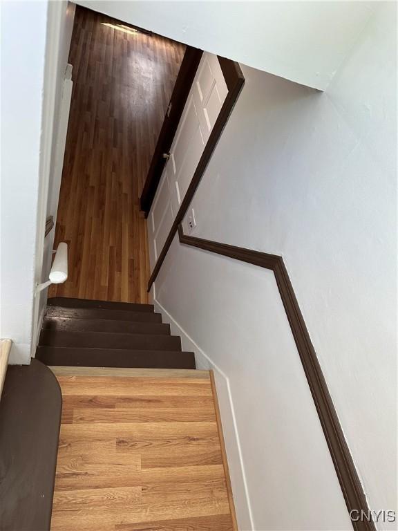 267 Fenway Dr, Syracuse, NY 13224 - staircase featuring wood finished floors