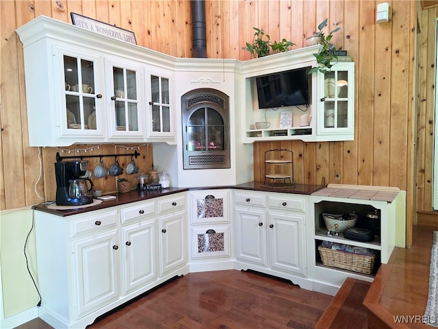 3666 S Hill Rd, Hamburg, NY 14075 - bar featuring wood walls and dark wood-type flooring