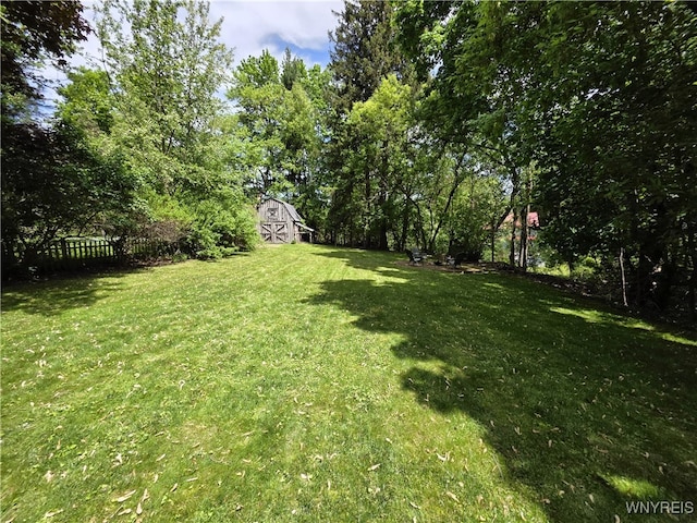 3666 S Hill Rd, Hamburg, NY 14075 - view of yard with a barn and an outdoor structure