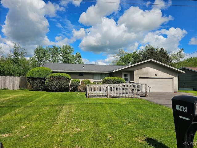 7742 Davis Rd S, Clay, NY 13212 - ranch-style home with a garage and driveway