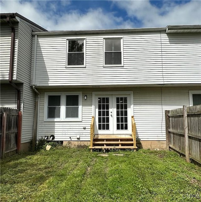 8408A Shallowcreek Rd, Clay, NY 13090 - back of house with french doors and entry steps