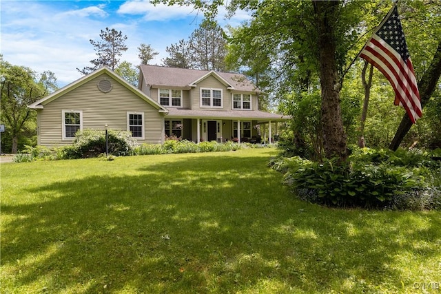 8105 Wilbarham Run, Pompey, NY 13104 - view of front of property featuring a front yard and a porch