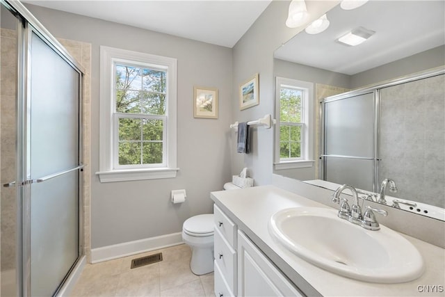 8105 Wilbarham Run, Pompey, NY 13104 - bathroom with baseboards, tile patterned floors, vanity, and a tile shower