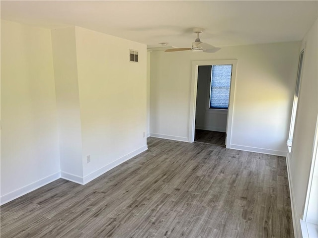 6731 County Road 12th Rd, South Bristol, NY 14512 - unfurnished room featuring wood finished floors, ceiling fan, and baseboards