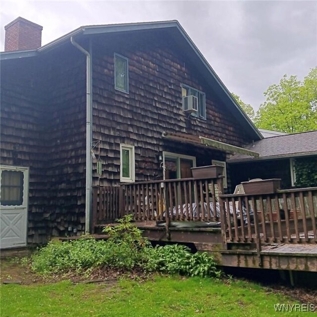 148 Marlin Rd, Grand Island, NY 14072 - back of property with a deck and a chimney