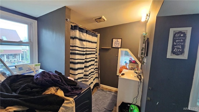 55 Lewis St, Buffalo, NY 14206 - full bathroom with vanity, a shower with curtain, and baseboards