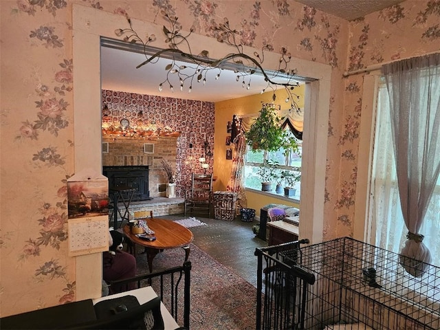 31 S Main St, Cohocton, NY 14826 - living room with wallpapered walls