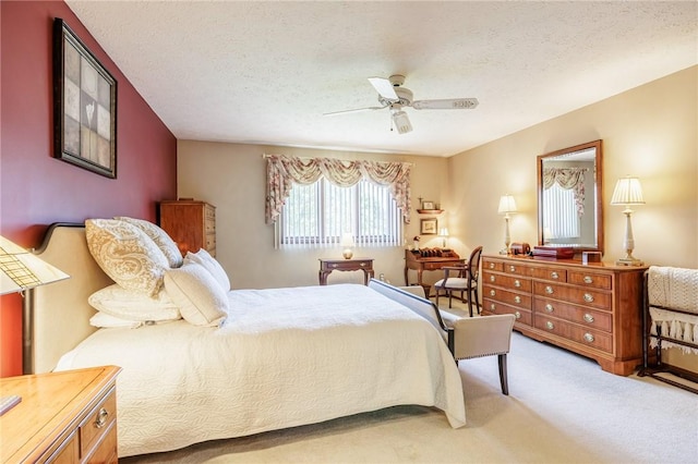 144 Guygrace Ln, Penfield, NY 14580 - bedroom featuring carpet floors, a ceiling fan, and a textured ceiling