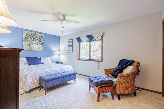 144 Guygrace Ln, Penfield, NY 14580 - bedroom featuring carpet, baseboards, and a ceiling fan
