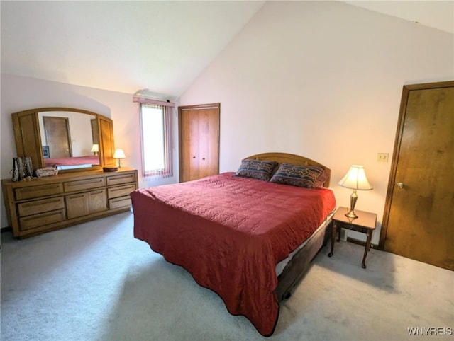 589 Briarwood Ln, Lewiston, NY 14092 - bedroom with vaulted ceiling and light carpet