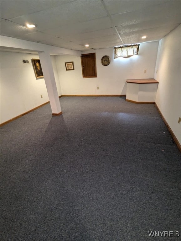 589 Briarwood Ln, Lewiston, NY 14092 - finished basement featuring baseboards, carpet floors, and recessed lighting