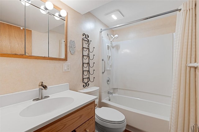 194 Citation Dr, Henrietta, NY 14467 - bathroom featuring shower / bath combination with curtain, toilet, and vanity