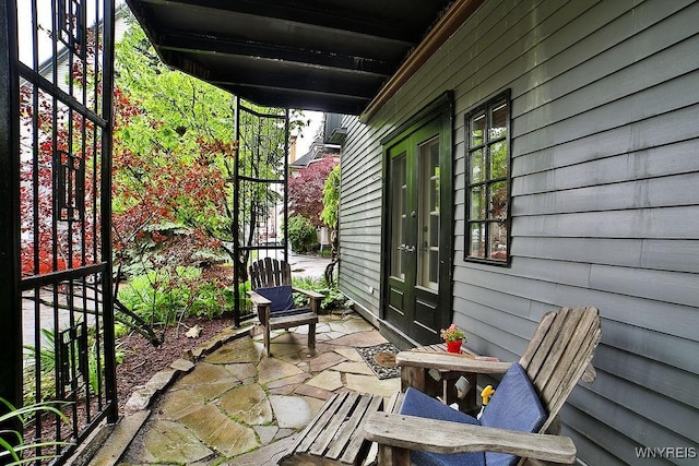 403 Elmwood Ave, Buffalo, NY 14222 - view of patio with french doors