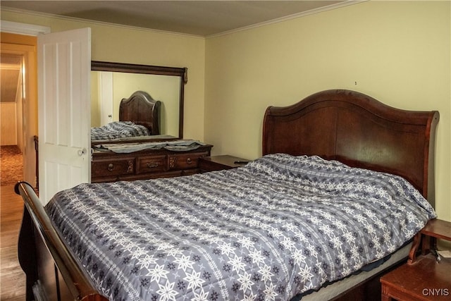 1466 Grant Rd, Russia, NY 13324 - bedroom with ornamental molding and wood finished floors