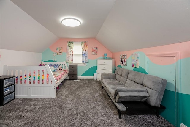25 San Mateo Rd, Chili, NY 14624 - carpeted bedroom featuring vaulted ceiling