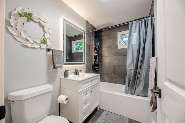25 San Mateo Rd, Chili, NY 14624 - bathroom featuring toilet, vanity, and shower / tub combo