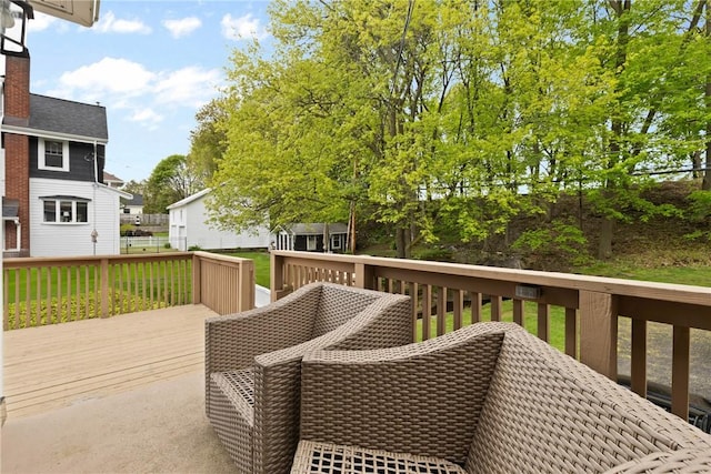 224 Lyell Ave, Ogden, NY 14559 - wooden deck featuring a residential view