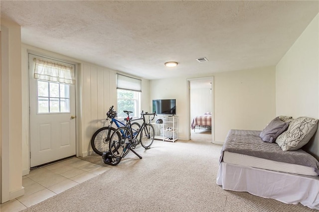 2935 Main St, York, NY 14533 - interior space with a textured ceiling, light tile patterned flooring, and baseboards