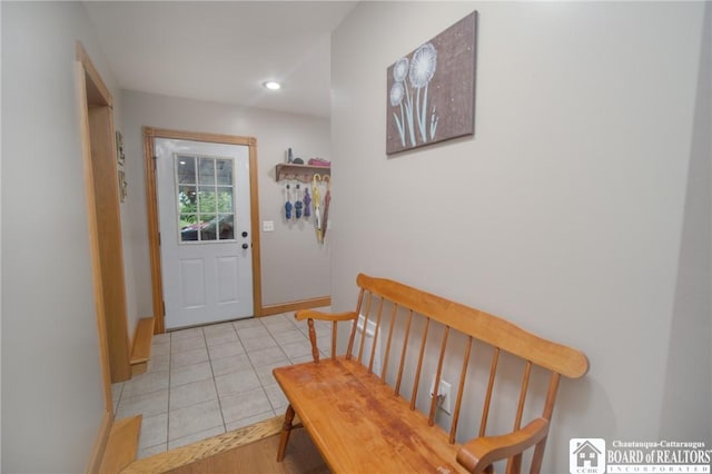 10280 Christy Rd, Sheridan, NY 14063 - foyer entrance featuring baseboards, recessed lighting, and light tile patterned floors