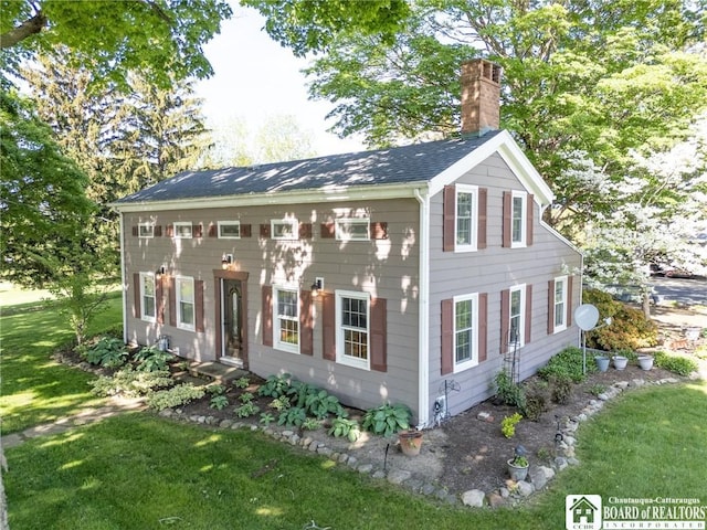 10280 Christy Rd, Sheridan, NY 14063 - view of side of property featuring a chimney and a yard