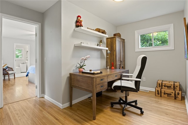 482 Marsh Rd, Pittsford, NY 14534 - office area with light wood finished floors, plenty of natural light, and baseboards